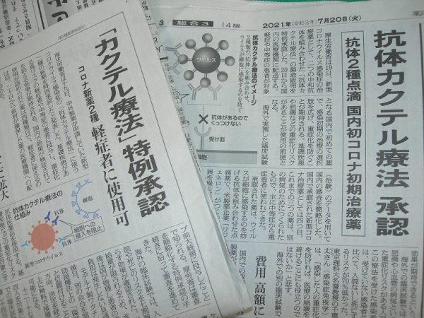 「抗体カクテル療法」が承認