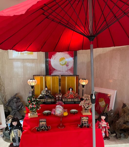 院内ロビーの模様替え(2025年雛祭りVer)